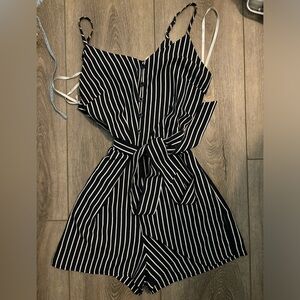 Lydelle Pinstripe Romper